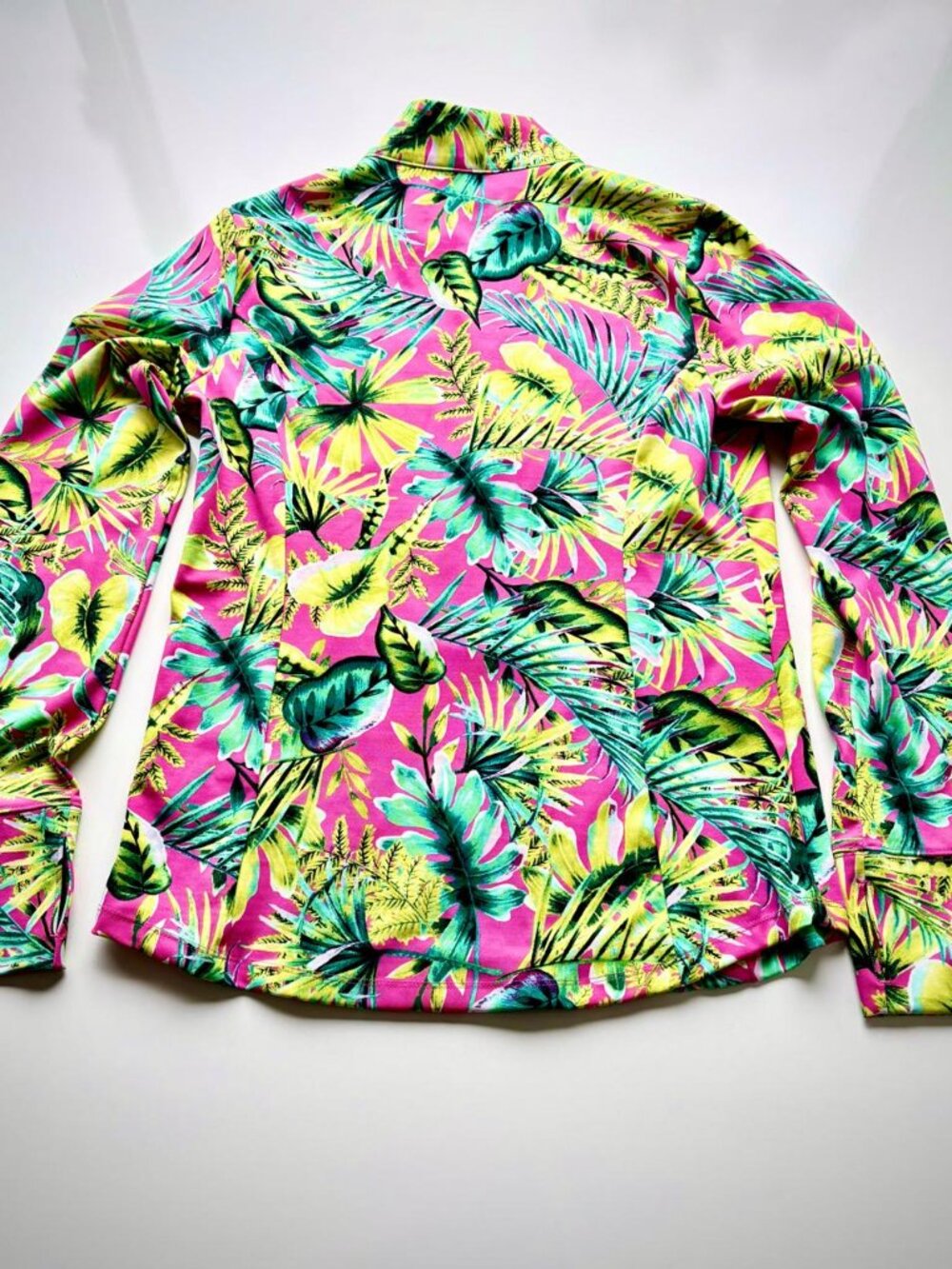 Tommy Bahama Golf Upf 50 Tropical Print 1/4 Zip Size L